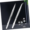 OHPHCALL Stainless Steel Tweezers Set Jewelry Tweezers for Gems Non-Slip