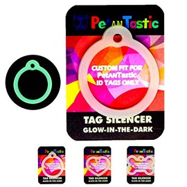 Dog Tag Silencers for PetANTastic dog or cat tag only, Glow in The Dark Silencer to Quiet Noisy Pet Tags