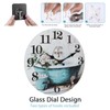 Bathroom Wall Clock,Rustic Style Waterproof Glass Shower Clock Wall Clock