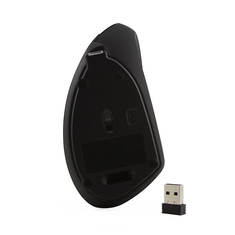 Wireless Vertical Ergonomic Optical Mouse Rechargeable Mouse with USB for