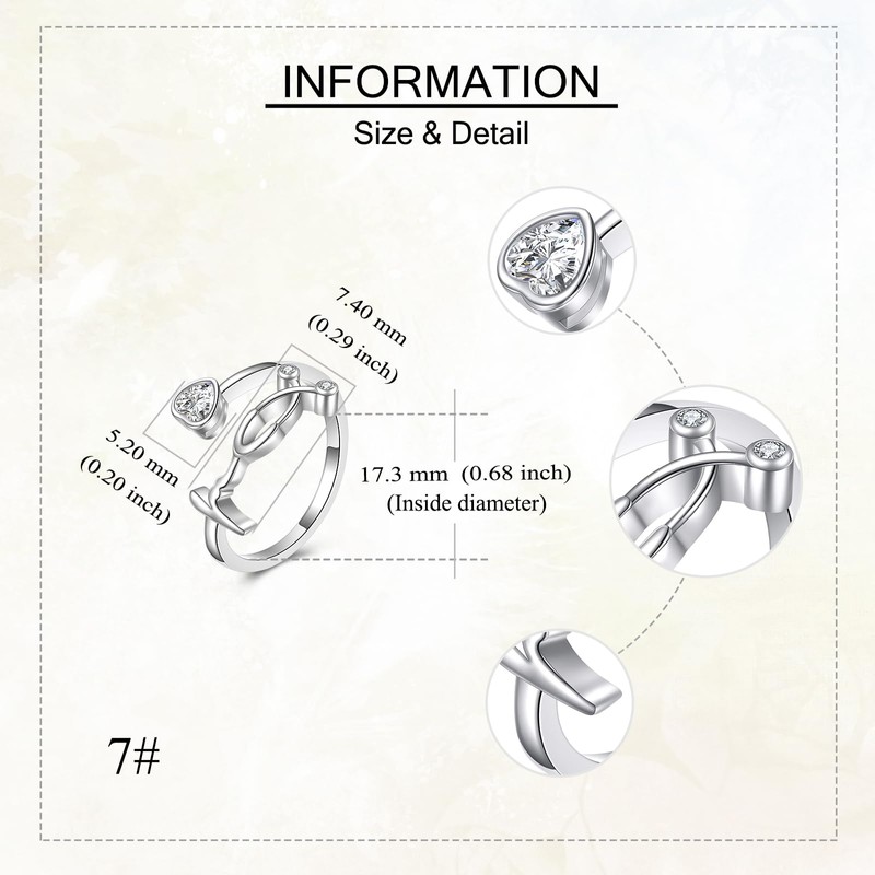 ONEFINITY Stethoscope Ring 925 Sterling Silver Adjustable Heartbeat ECG Stethoscope