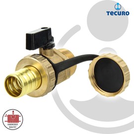 KFE Boiler Fill and Drain Ball Valve 1/2-Inch Shiny Brass