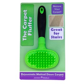 The Carpet Fluffer by Johnny World Products – Revitalize Matted Carpets and Rugs Instantly – Handheld, Easy-to-Use Tool for High-Traffic Areas, Stairs, and Pet Hair Removal