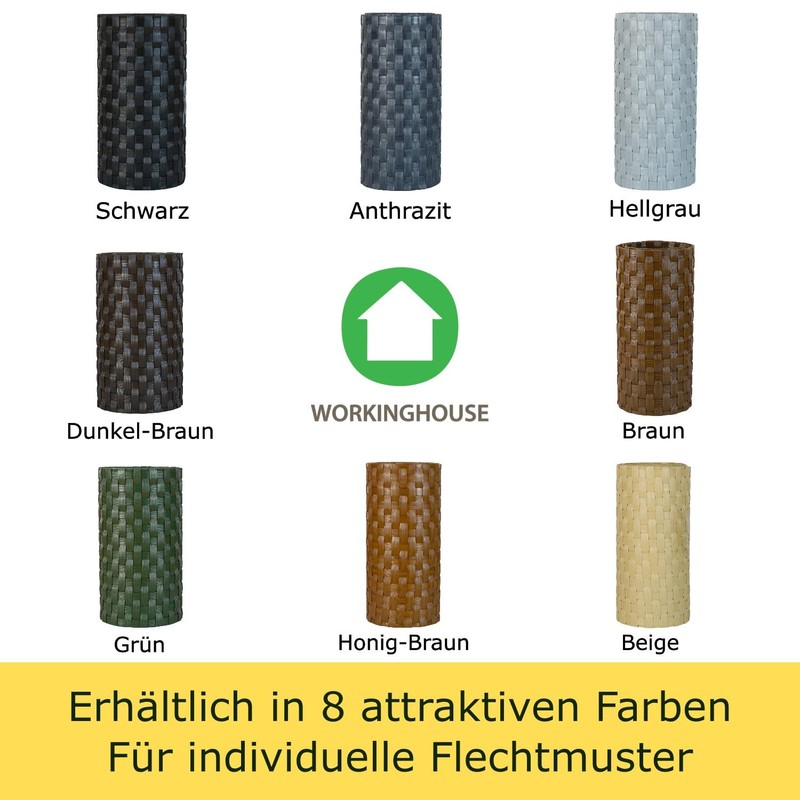 WorkingHouse Poly-rattan Visual Protection Strips, Visual Protection for Double Bar