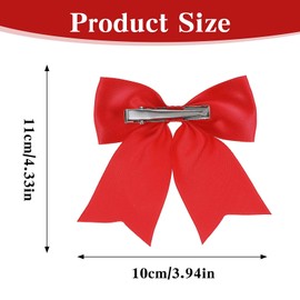 Mabor 12 Stück Haarspange Schleife，Große Cheerleading Krokodilklemmen Haarschleifen Mädchen aus Ripsband Haarschmuck Mode Accessoires für Kleine Mädchen Teenager Babys Kleinkinder