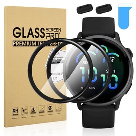 Suoman 2+2 Pack for Garmin VivoActive 6 Screen Protector, Charger Port+ [Anti Scratch] Full Coverage High Definition PMMA Soft Protective Film Smartwatch