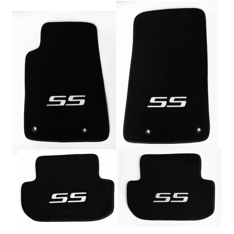 AFM NEW BLACK Floor Mats 2010-2015 Camaro Embroidered SS Logo