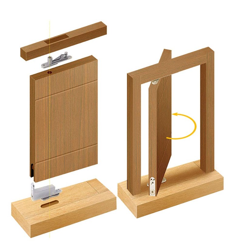 TamBee Self Closing Door Pivot Hinges Heavy Duty Hinges for
