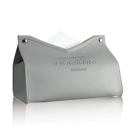 Leeflala Stylish Tissue Case, Interior Goods, Scandinavian Soft Tissue Kitchen Paper, Paper Towels, Brighten Up Your Room, Silver White (Gray)