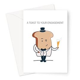 LEMON LOCO A Toast To Your Engagement Greeting Card | Funny Engagement Card For Couple, Congratulations Wedding Card With Envelope