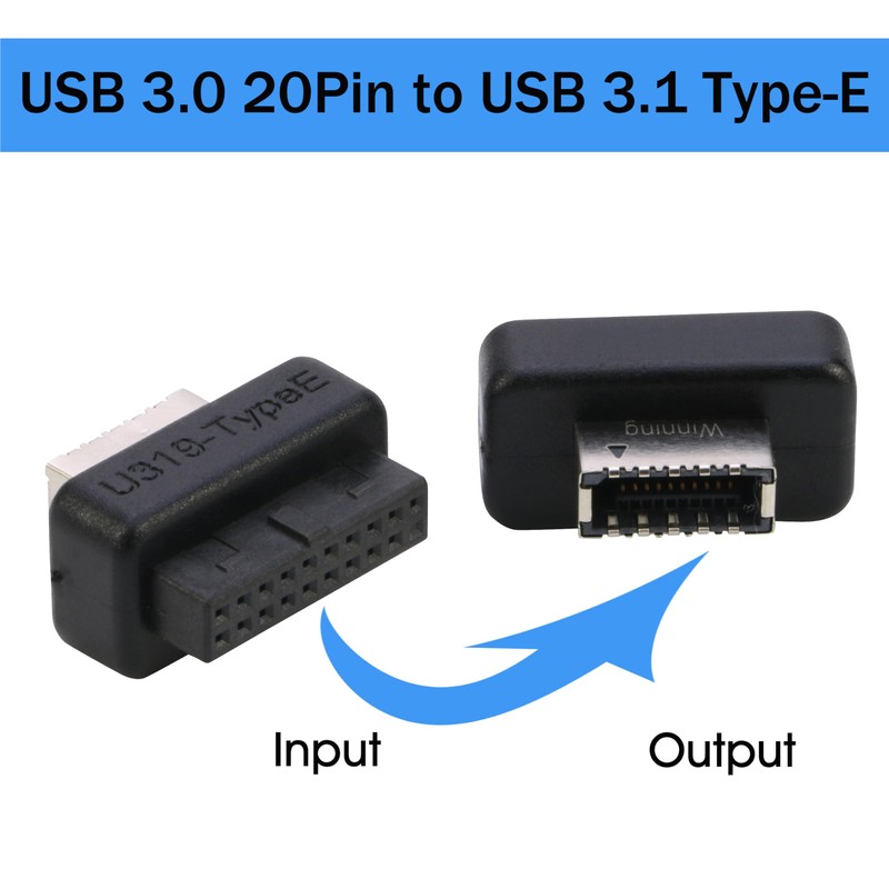 USB 3.0 to USB 3.2 Gen 2 Header Adapter, RIITOP