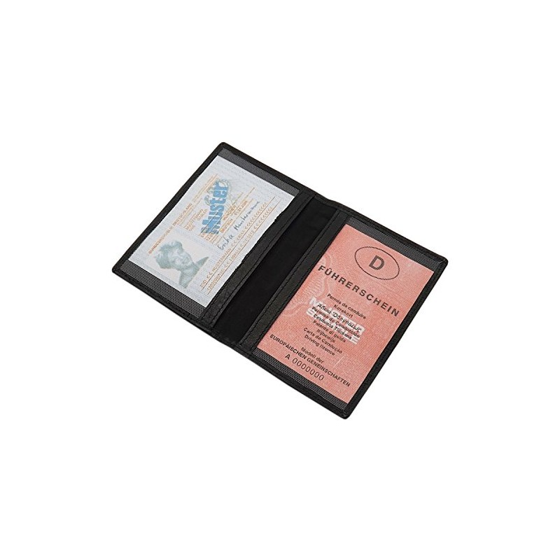 Genuine Leather ID Card Holder with 2 Compartments in Calf