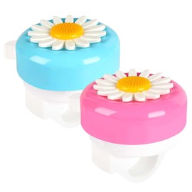 Bike Bell,2 PCS Kids Bike Bell Bicycle Scooter Ring Safe Cycling Aluminum Warning Accessories Flowers Bike Ring for Children Boys Girls