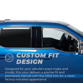 Putco 480220 Element Chrome Window Visors - in-Channel Vent Visors Fits 2020-2025 Jeep Wrangler JL and Gladiator JT - Fronts Set of Two