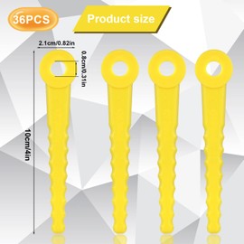 TOYMIS 36pcs Nylon Replacement Blades, Weed Eater Blades Compatible with Ugly Head Hybrid 2-N-1 Weeder Heads, Weed Warrior Push-N-Load 3-Blade and PivoTrim Hybrid Trimmer Head