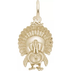 Rembrandt Gold-Plated Sterling Silver Turkey Charm by Rembrandt