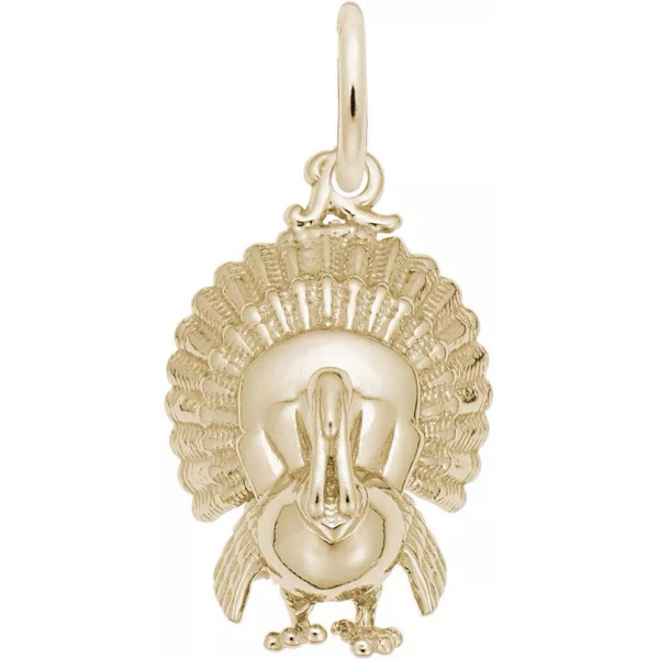 Rembrandt Gold-Plated Sterling Silver Turkey Charm by Rembrandt