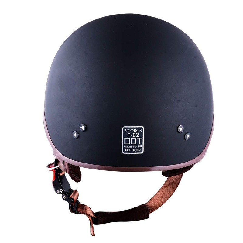 VCOROS Motorcycle Half Face Helmet Sun Visor Quick Release Buckle
