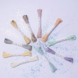 Olympus Sashiko Lame Sashiko Lame Sashiko Thread, Approx. 156.4 ft (40 m) Col. SL1 White Series