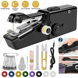 Portable Mending Machine, Handheld Sewing Machine, Mini Handheld Sewing Machine, perfect for Beginners Sewing DIY Curtain Fabric Cloth Jeans Pet Clothes