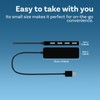 MMOBIEL 4-Port USB 2.0 Ultra Slim Data Hub Adapter Black