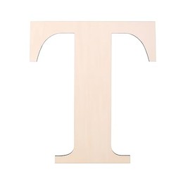 12 Inch Wooden Letter, Smooth Surface Wood Letters for Wall Decor, 1/8 INCH Blank Unfinished Wooden Letters for Home Wall Decor DIY Painting Crafts(Letter T)