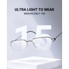 LUFF Ultra Light Reading Glasses for Men/Women,Stylish Blue Light Blocking
