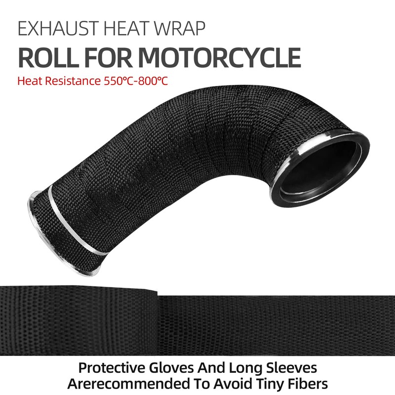 NEZUIBAN Exhaust Wrap 2" x 50FT, High Temp Header Wrap
