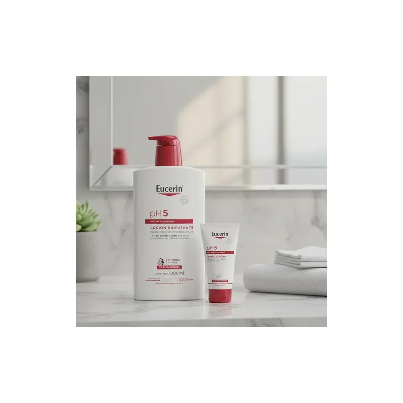 Eucerin Ph5 Loción Hidratante Piel Seca 1l+crema Para Manos