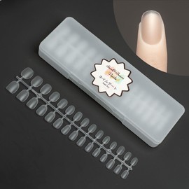 Sun&Beam Nails Nail Tips, Very Short, Round, Clear, Ultra Thin, For DIY Use, Natural Fit, False Nails, 15 Sizes, 240 Pieces, Storage Case Included (Short Round Matte)