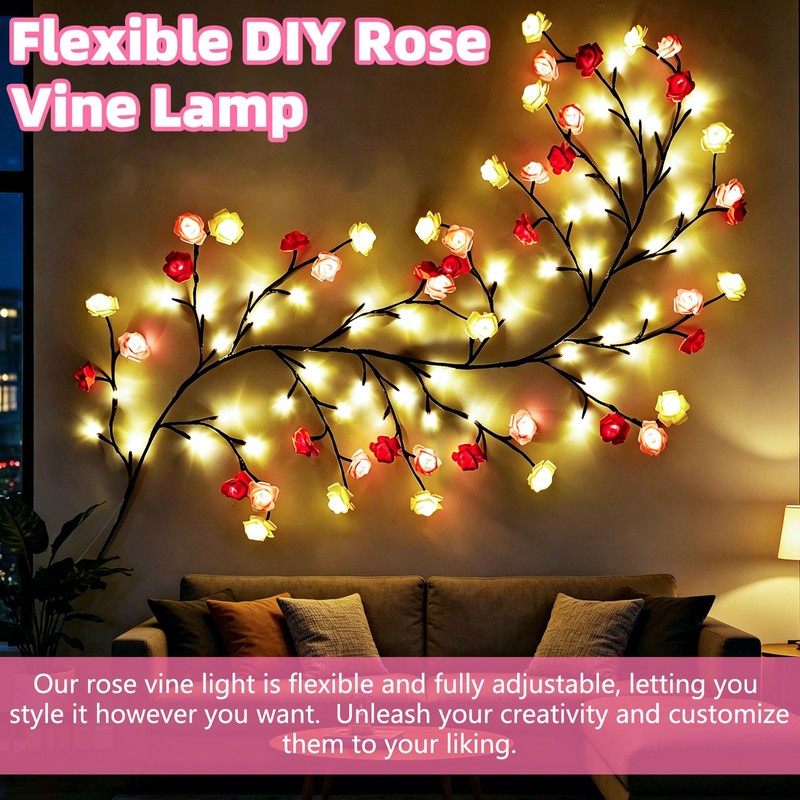 SUPRBIRD Luci Rami di Ciliegio Decorazione Parete, 96 LED con