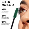 Waterproof green eyelashes - Colorful, Smudge-proof, 4D Silk Fiber Lash,