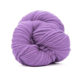 Revolution Fibers Hilo de merino súper voluminoso de alta calidad, 100 gramos de hilo de lana 100 % grueso, hilo de lana gruesa para tejer, ganchillo, manta de bebé, teñido, fieltro, tejer, morado lavanda