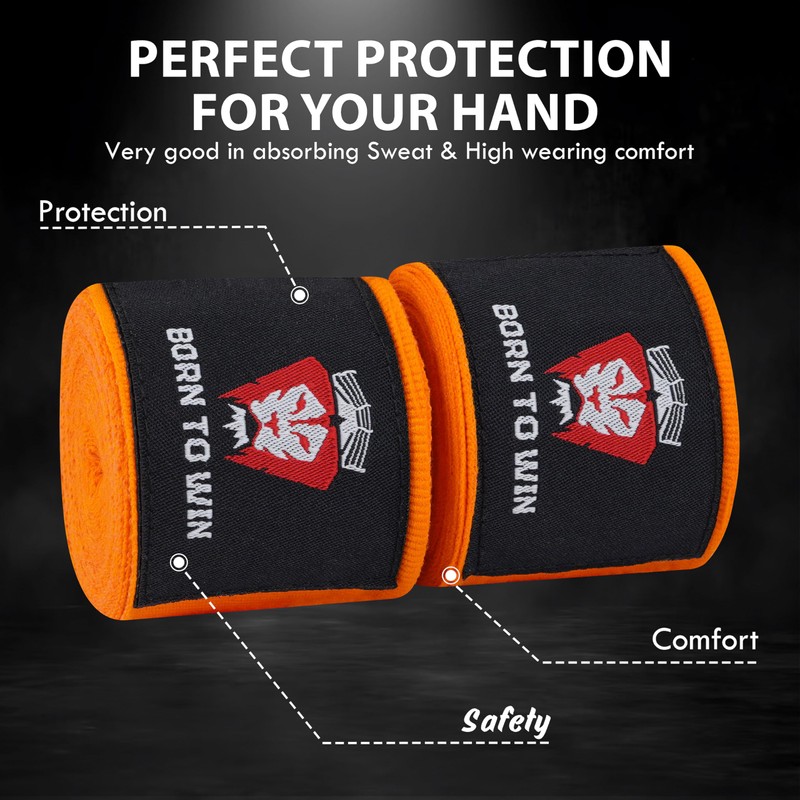 Born To Win Hand Wraps Boxing Inner Gloves With Wrist