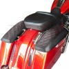 21ST Red Diamond Stitching Leather Saddlebag Lid Covers for Harley
