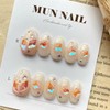 Aurora Cheek Nail Tips - Short Oval / 오로라 치크