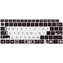 Cute Silicone Keyboard Cover for Dell Latitude 3000 3340 13.3"(2023), Dell Latitude 5320 5330 5340 5350 13.3", Dell Latitude 7320 7330 7340 7350 13.3", Sun and Moon