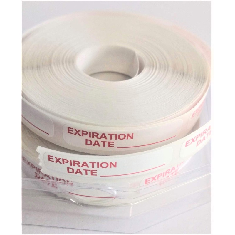 Expiration Date Labels (1000, 2-500 Rolls)