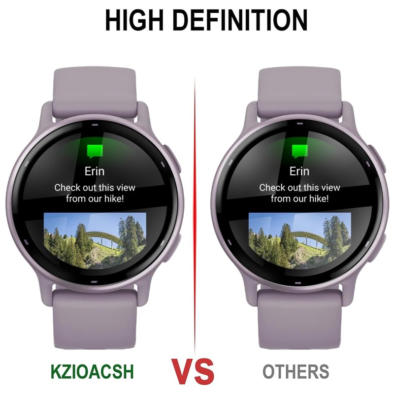 KZIOACSH Screen Protector for Garmin Vivoactive 5, 3 Pack Full Coverage 3D