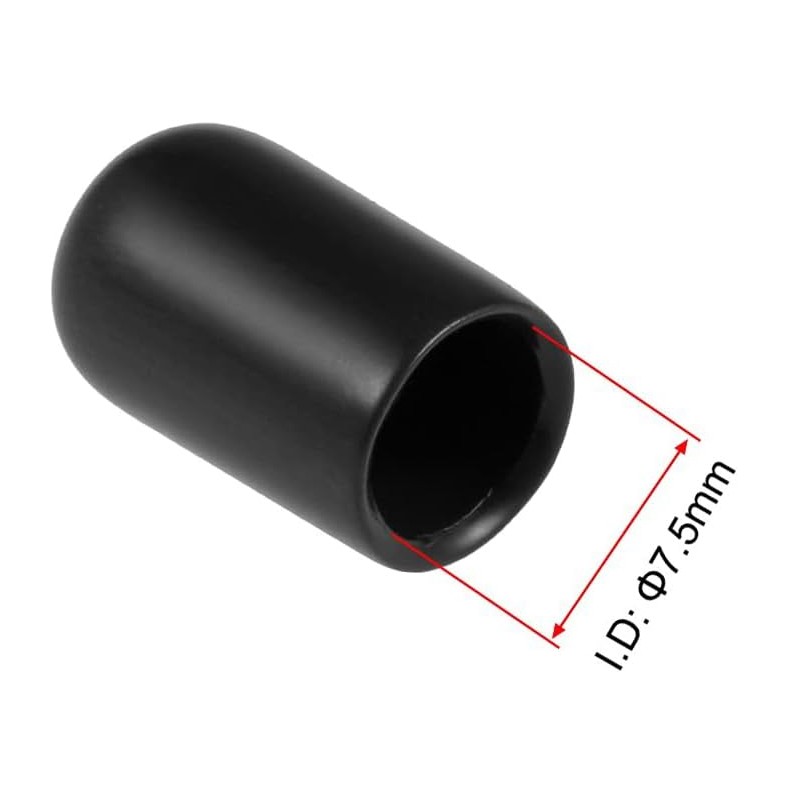 MACHSWON 7.5mm Rubber End Caps Vinyl Round End Cap Cover