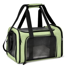 Henkelion Large Cat Carriers Dog Carrier Pet Carrier for Large Cats Dogs Puppies up to 25Lbs, Big Dog Carrier Soft Sided, Collapsible Travel Puppy Carrier - Large - Green