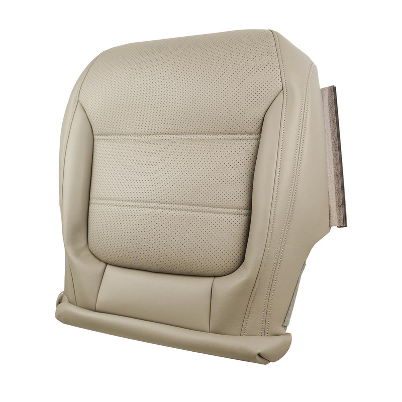 moseiny Tan Driver Side Bottom Leather Seat Cover for Jetta