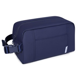 NOL Natural Organic Lifestyle Freezable Snack Bag, Leakproof Cooler Lunch Bag, Reusable, Zip Closure with Buckle Handle Nylon Waterproof Snack Box for Work Travel-Navy blue