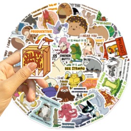 50 Pcs Animal Intense Writing Graffiti Stickers for Girls Teens Boys Kid Incentive Gift,Cute Style Decoration Stickers for Water Bottles,Bicycle,Laptop,Skateboard,Phone,DIY Waterproof Vinyl