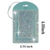 Glittering Blue Diamond Luggage Tag - Sparkling Rhinestone, Bling Baggage