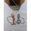 Rocky and Bullwinkle Ceiling Fan Light Pull Chain Set New