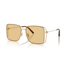 COACH Women's HC7174D Square Sunglasses, Shiny Light Gold/Yellow Solid, 59 mm