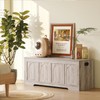 DINZI LVJ Storage Chest, 47.2”Wooden Storage Box with 2 Safety
