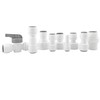 Qrity 1 Piece RO Water Filter Fitting, 3/8" Inline Check