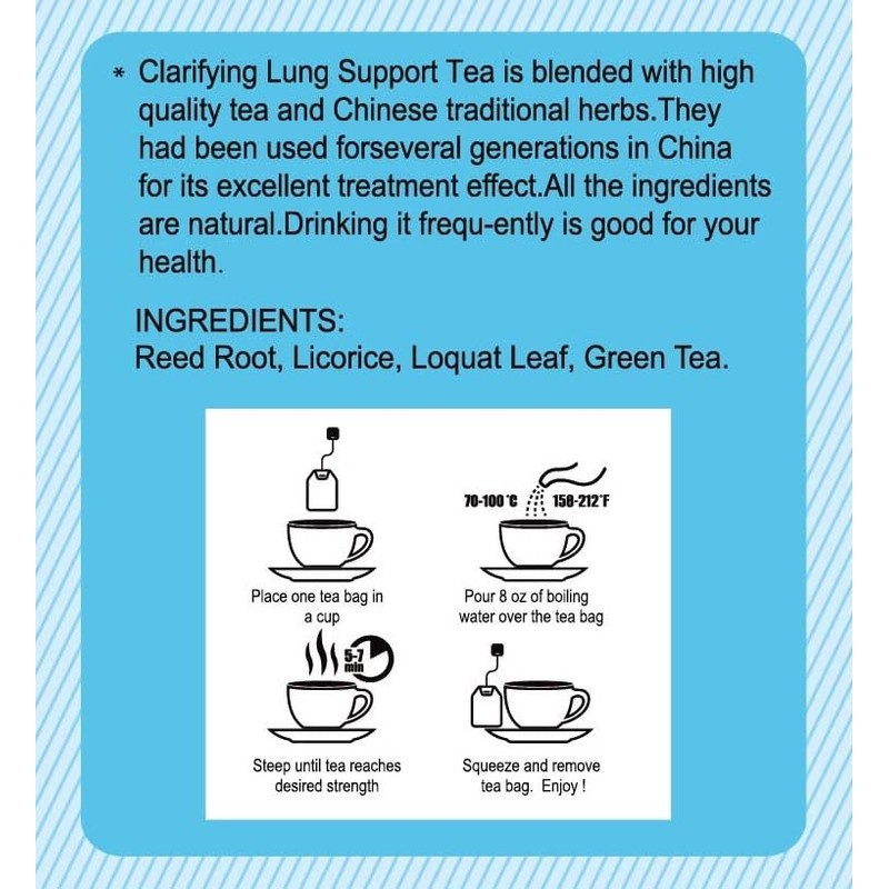 GT Clarifying Lung Support Tea, 1.13 Ounce Box (16 Tea